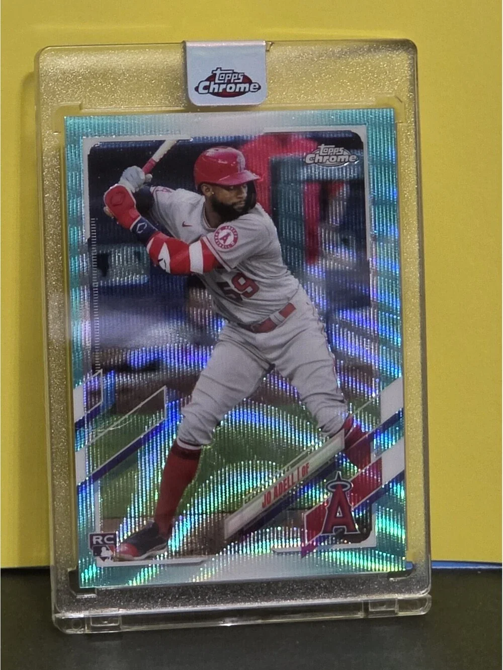 JO ADELL 2021 Topps Chrome #142 Aqua Wave Refractor Rookie RC Numbered Sealed